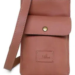 Yelloe Tan Solid Small Pouch-32