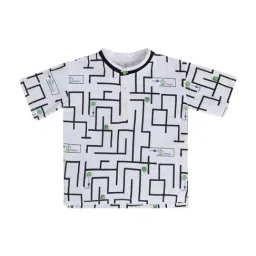 Miniklub Boys White Printed Regular Fit Polo-image-21