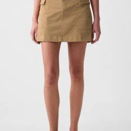 GAP Khaki Relaxed Fit Solid Skirt-image-69