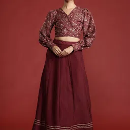 all about you Floral Printed Ready to Wear Lehenga Choli-image-55