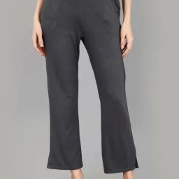 Soie Grey Solid Lounge Pants-image-95