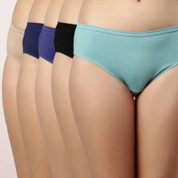 Enamor Multicolor Cotton Hipster Panty - Pack of 5-image-60