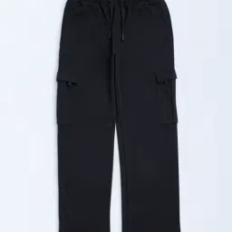 Y&F Kids by Westside Black Mid-Rise Cotton-Blend Track Pants-picture-31