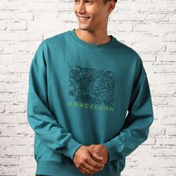 NOBERO Barcelona Printed Round Neck Long Sleeves Oversized Pullover Sweatshirt-image-23