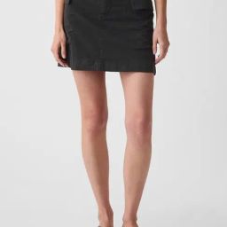 GAP Black Relaxed Fit Solid Skirt-image-37