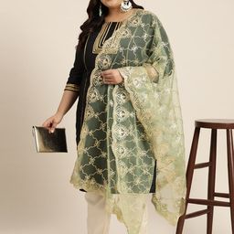 Sztori Ethnic Motifs Woven Design Dupatta with Gotta Patti-picture-44