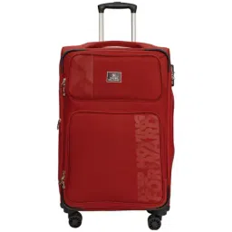 Swiss Military Maroon 8 Wheels Medium Check-in Luggage-image-89