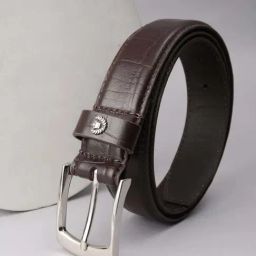 Louis Philippe Brown Leather Textured Casual Belt-image-44