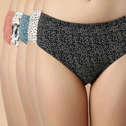 Enamor Multicolor Printed Cotton Hipster Panty - Pack of 5-image-63