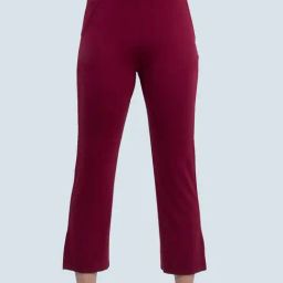 Soie Maroon Solid Lounge Pants-image-81