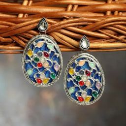 Zaveri Pearls Multicolor Kundan Contemporary Style Drop Earring-ZPFK16636-62