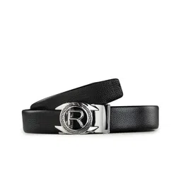 Kastner Men Black & Silver-Toned Textured Belt-image-92