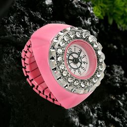 YouBella Silver-Plated Stone Studded Watch Finger Ring-54