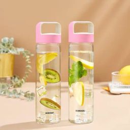 ?Borosil Water Bottle For Hot & Cold Water Set of 2 (Transparent, ?550 ml)-image-32