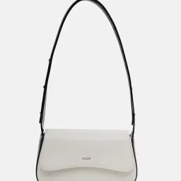Kazo Off White Solid Small Shoulder Handbag-image-22