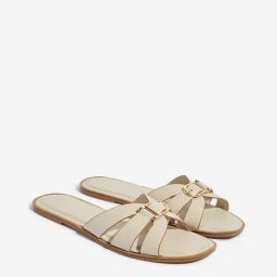 LUNA BLU by Westside Ivory Criss-Cross Design Slides-image-77