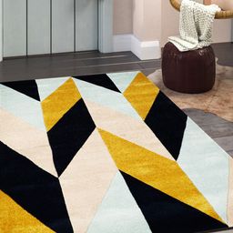 PRESTO Multicoloured Printed Hand Tufted Wool Anti-Skid Carpet-2