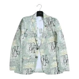 Cavio Kids Green Printed Full Sleeves T-Shirt with Blazer-18