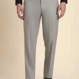 JADE BLUE Men Regular Fit Mid-Rise Formal Trousers-image-13