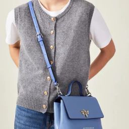 Accessorize London Blue Solid Sling Handbag-image-11