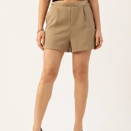 bebe Women All-Day Chain-Detailed Shorts-image-71
