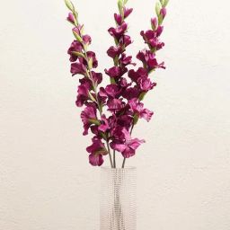 Pure Home and Living Purple Plastic Gladiolus Faux Flower Stem-image-36