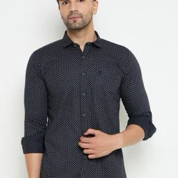Duke Black Slim fit Printed Shirt-image-92