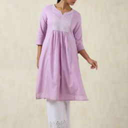 Soch Purple Cotton Regular Fit Embroidered Kurtas-image-75