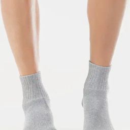 Jockey 7036 Light Grey Compact Terry Cotton Ankle Length Socks with Stay Fresh Treatment-image-60