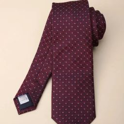 Louis Philippe Maroon Polyester Printed Tie-image-61