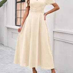StyleCast Women Fit & Flare Short Sleeves Midi Dress-picture-15