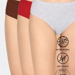 Zivame Grey Solid Panties (Pack of 3)-image-96