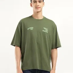 Levi's Green Cotton Loose Fit Printed T-Shirt-picture-14