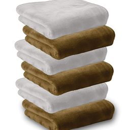 HOUSSE Grey & Green 6 Pieces 450 GSM Ultra Absorbent Super Soft Quick Dry Face Towels-49