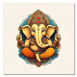 Indianara Yellow & Orange 1 Piece Canvas Religious Wall Paintings-image-70