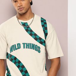 Kook N Keech Pure Cotton Geometric Printed Oversized T-shirt-image-36