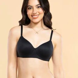 Enamor Black Full Coverage Padded T-Shirt Bra-image-12
