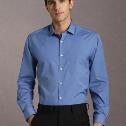 Louis Philippe Blue Regular Fit Shirt-image-60