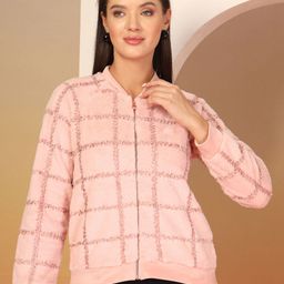 Juelle Women Self Design Round Neck Sweatshirt-40