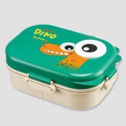 Little Surprise Box Green Big Eye Dino 2 Decker Lunch Box For Kids-14