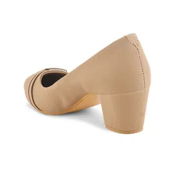 SHUZ TOUCH Block Pointed Toe Closed Back Pumps image 3