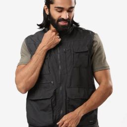 Forclaz By Decathlon Carbon Grey Slim Fit Sports Jacket-46