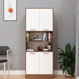 SPYDER CRAFT Engineered Wood 4 Door Wardrobe (Noce Lyon & White)-31
