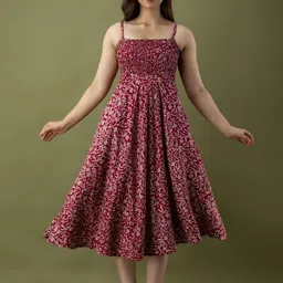 UNIFY FASHION Women Printed Fit & Flare Dress-image-97