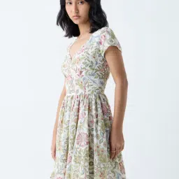 Bombay Paisley by Westside Multicolour Floral Cotton A-Line Dress-picture-0