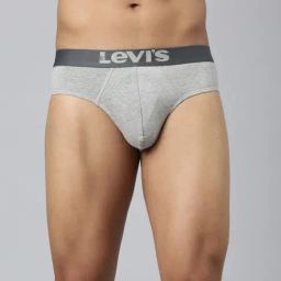 Levi'S Grey Cotton Skinny Fit Striped Briefs-picture-37