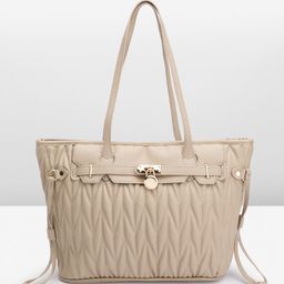 DressBerry Structured Quilted Shoulder Bag-10