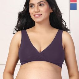 House Of Zelena Pack of 3 Stretchable Lightly Padded Maternity Feeding Bras-picture-35