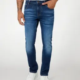 Guess Blue Regular Fit Solid Jeans-picture-36