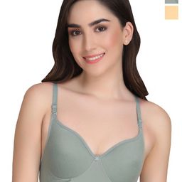 Liigne Pack Of 2 Full Coverage Lightly Padded Everyday Bra With All Day Comfort-image-89